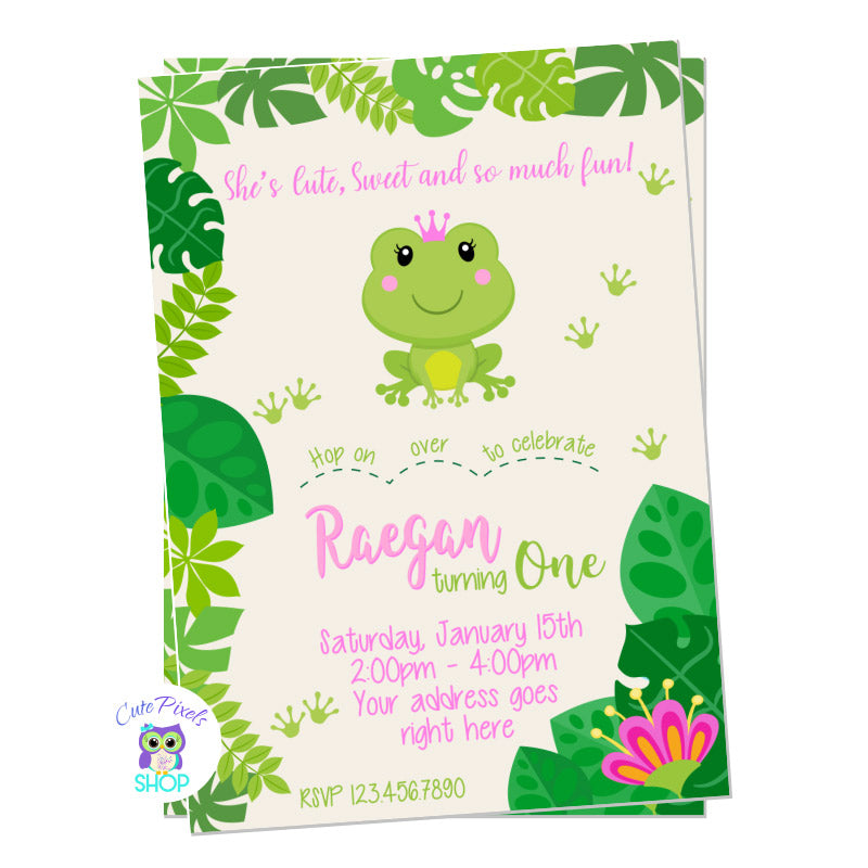 Frog Birthday Invitation - Leapling Birthday Invitation – Cute Pixels Shop frog-birthday-invitation-leapling-birthday-invitation-cute-pixels-shop