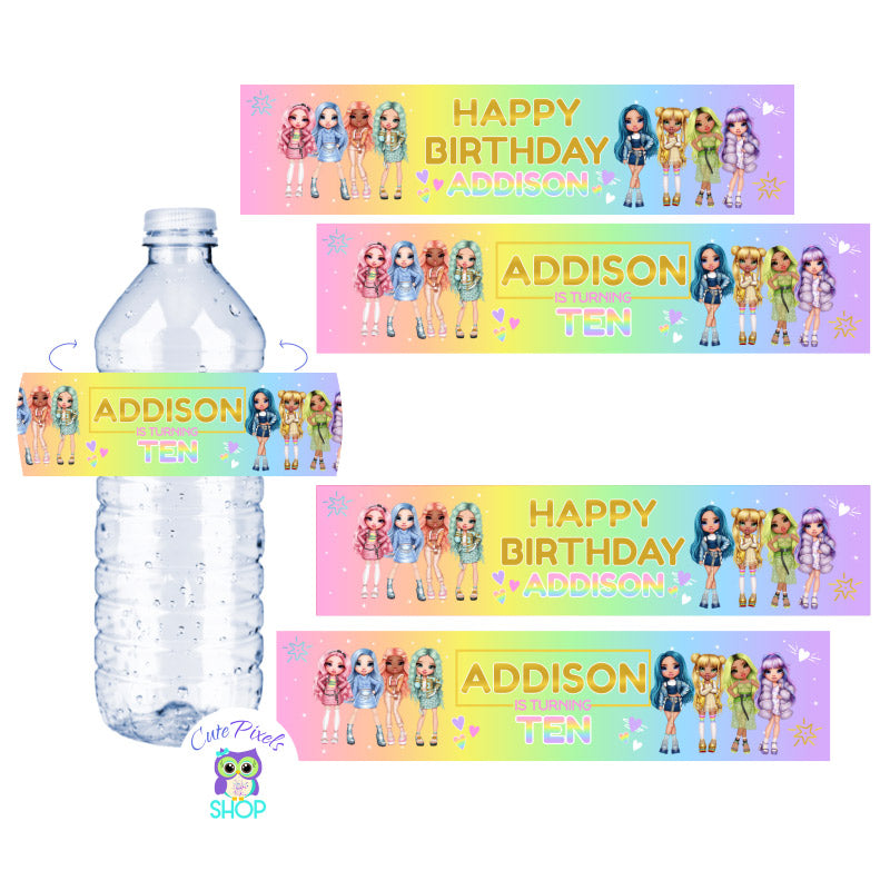 Personalized Encato Theme Water Bottle Label
