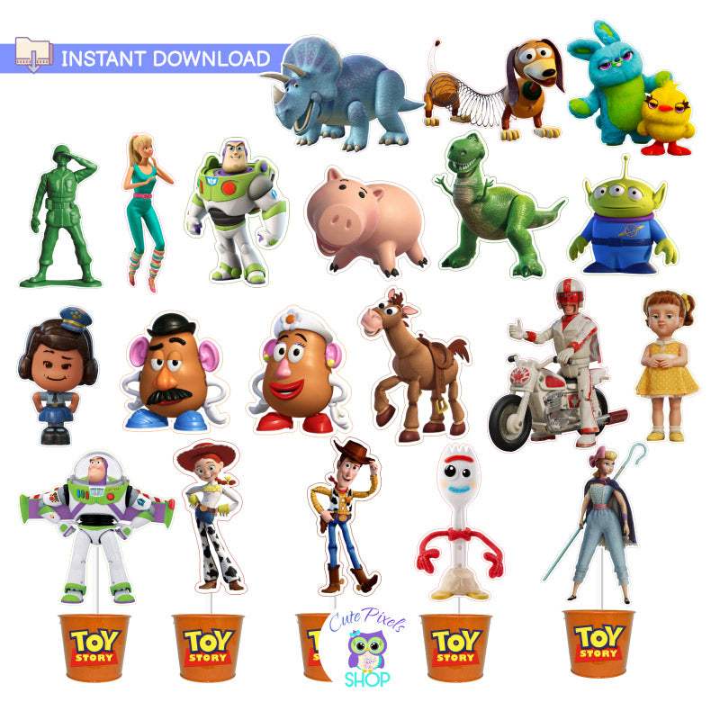 Toy Story Centerpieces - Cutouts – Cute Pixels Shop