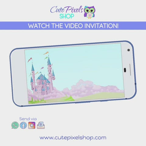 Watch the Disney Princess Birthday Video Invitation, All disney princess together in an animated invitation for a Princess Birthday