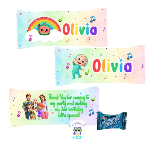 Cocomelon Rice Krispies Wrappers - Cocomelon Labels