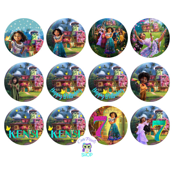 Encanto Cupcake toppers perfect for to decorate your encanto birthday party.