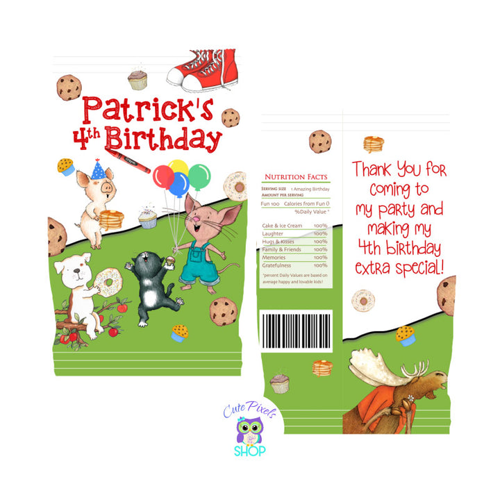 If you give a mouse a cookie Chip Bag wrappers to decorate and use as party favors for your If you give a book series Birthday party.