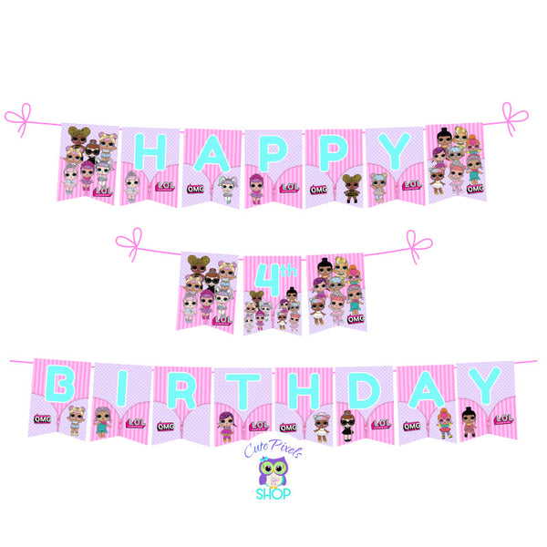 LOL Surprise Dolls Birthday Banner - LOL Dolls Birthday