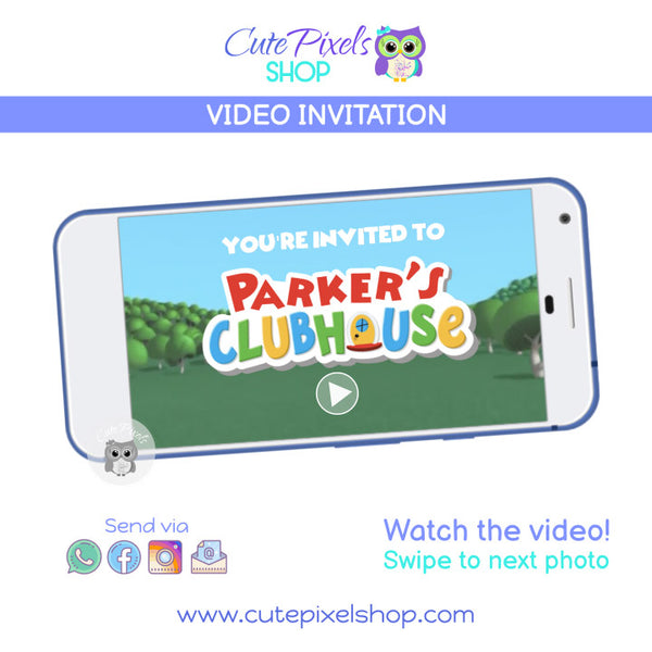 Mickey Mouse Video Invitation, Mickey Clubhouse Birthday
