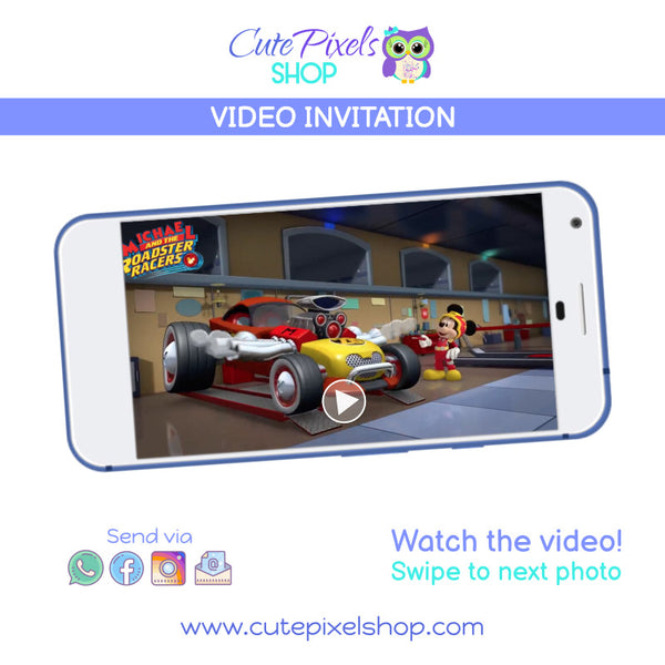 Mickey Mouse and the Roadster Racers Video Invitation