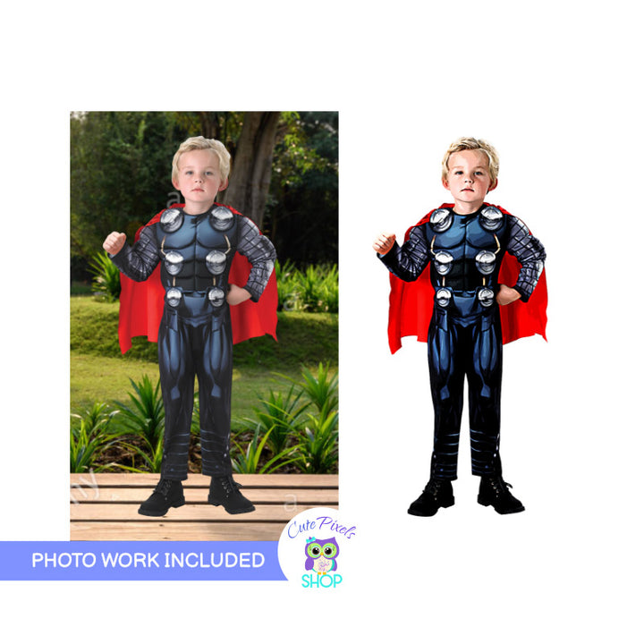 Sample of Photo work made including background removal and cartoon effect to your child's photo