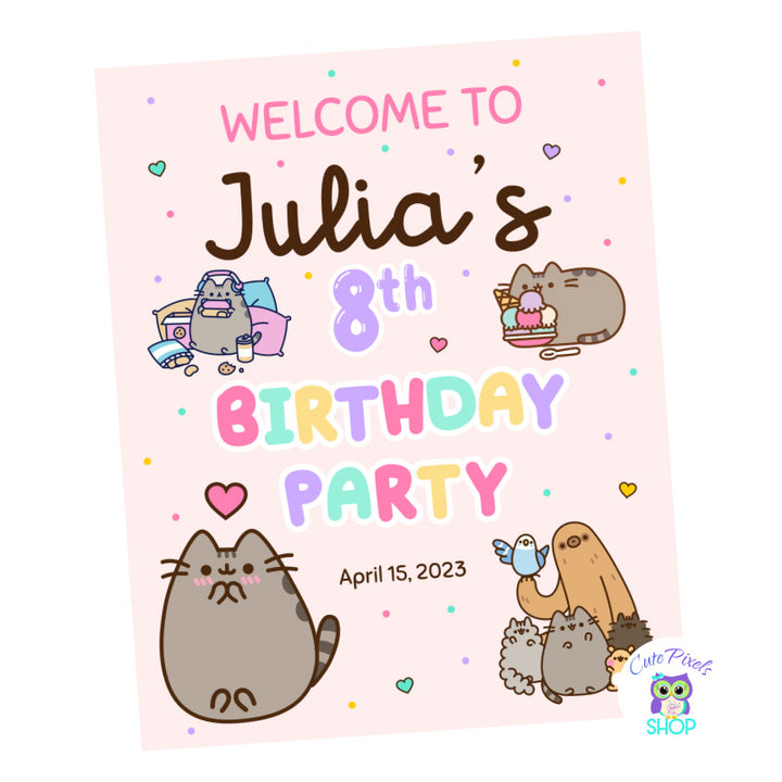 Hello Kitty and Pusheen Poster: Up and Away (24x36)