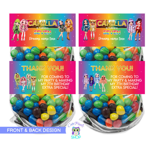 Rainbow High Dolls Bag Toppers - Rainbow High Treats