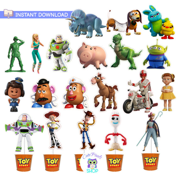 Toy Story Cupcake Toppers Cutouts Cute Pixels Shop
